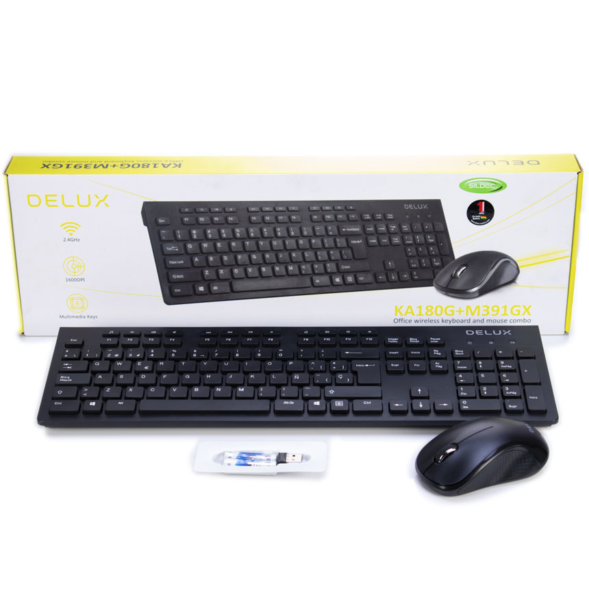 Teclado Mouse Inalambrico Delux KA180G+M391GX